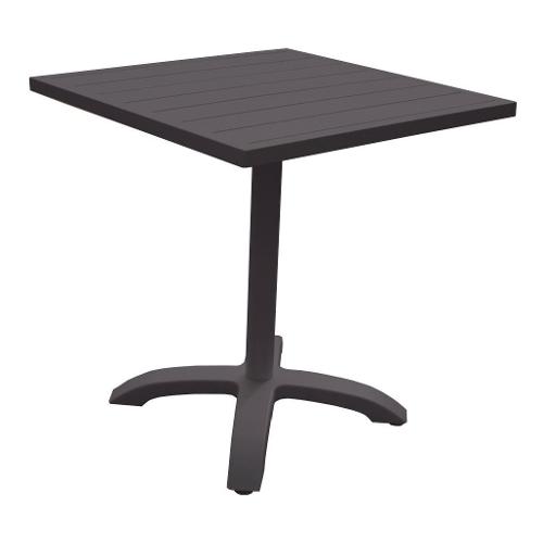 Tavolo da esterno alluminio ARIA Fisso Antracite opaco (70x70x73cm) LS AT 28