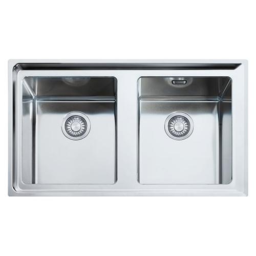 Lavello 2 vasche (86x51cm) Npx 620 NEPTUNE PLUS Inox Spazzolato 101 0068 373