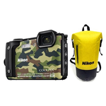 Fotocamera Digitale Nikon Fotoc. W300 CAMO 16M Z24/120Sub30m+zaino