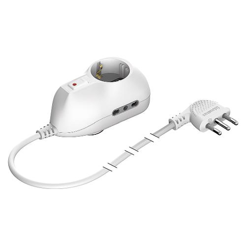 Multipresa tavolo 3 uscite con interruttore sicurezza Bianco 3632DB