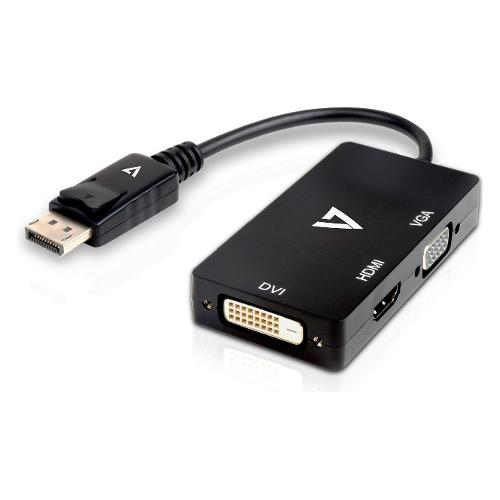 HUB 3 in 1 Adattatore Video Black V7DP VGADVIHDMI 1E