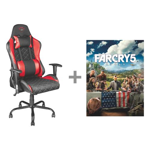 OLD Consolle & Game GXT 707R Resto Gaming Chair - red including Far Cry 5 22784