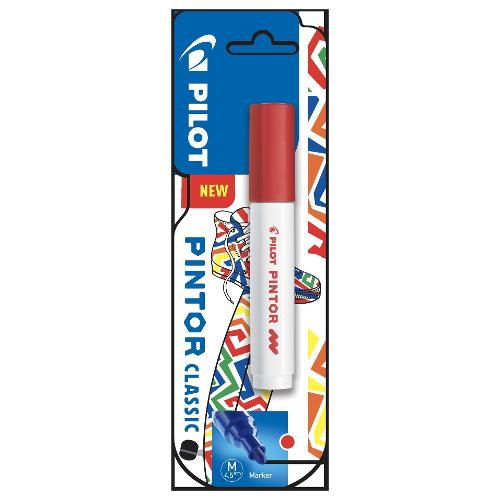 Pennarello indelebile Rosso tratto Medio - 1,4 mm PINTOR 3802234