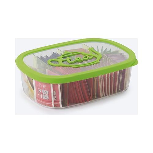 Porta bustine Plastica 8 posti SALVA AROMA (28,5x20,5x8,5cm) Verde 000232