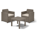 Set Salotto Giardino Set Allegro Balcony 3pz.Cappuccin.228923 Allibert