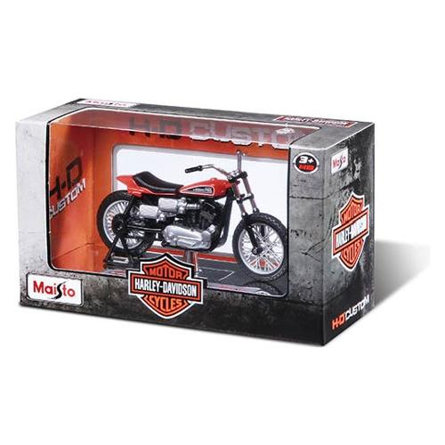 Moto stradale scala 1:18 HARLEY DAVIDSON Rosso e Nero 34360