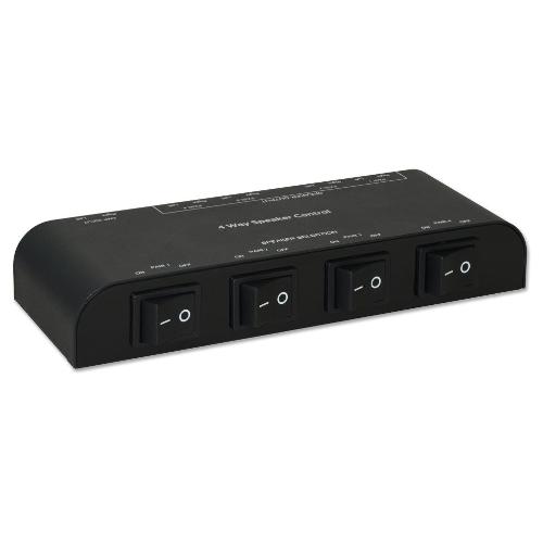 Splitter audio 4 Way Speaker Control Black IDATA AU 268