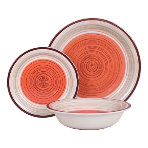 Servizio piatti Ceramica 18 pz Art 18 EDEN Arancio