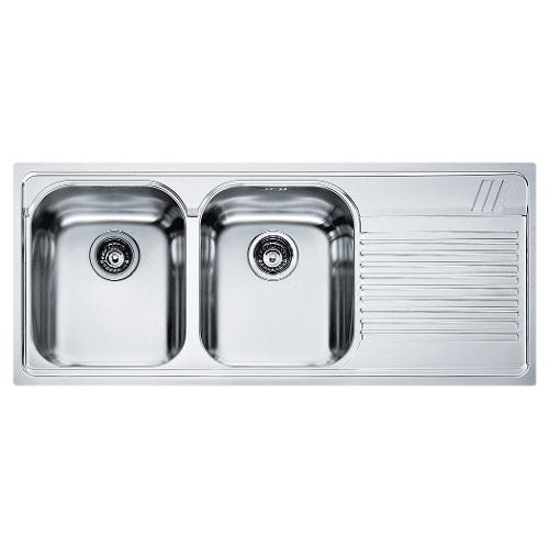 Lavello 2 vasche (116x50cm) Aml 621 ARMONIA Inox Dekor 101 0022 387