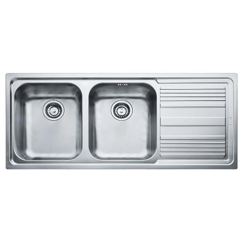 Lavello 2 vasche (116x50cm) Lll 621 LOGICA LINE Inox Decor 101 0086 271