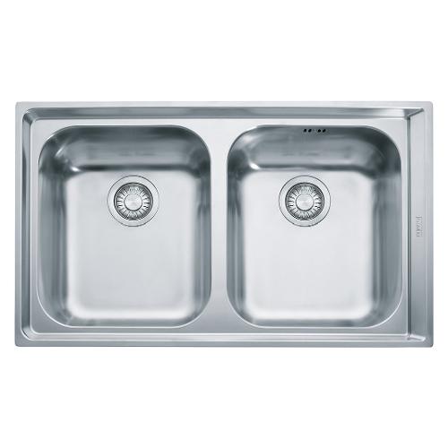 Lavello 2 vasche (86x51cm) Nex 620 NEPTUNE Inox Spazzolato 101 0040 733