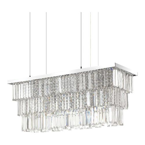Sospensione MARTINEZ sp6 Cromo (83x30,5x130cm) 166322 6 luci - E14 - Max 240W