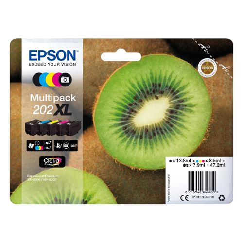Set cartucce stampante Serie Kiwi CLARIA MultiPack 202XL C13T02G74010