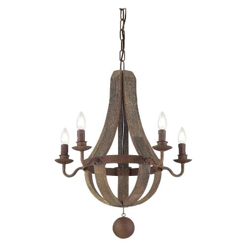 Lampadario MILLENNIUM sp5 Legno (52cm) 129921 5 luci - E14 - Max 200W