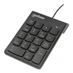 Tastiera Manhattan Numerica IDATA-KP-BLK Usb C/fil