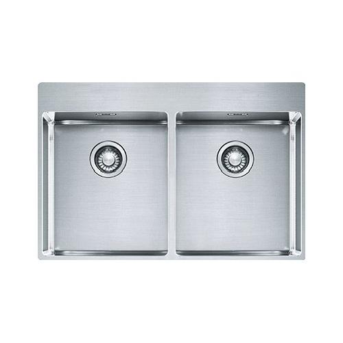 Lavello 2 vasche (77x51cm) Bxx 220 36 36 Tl BOX Inox Spazzolato 127 0369 314