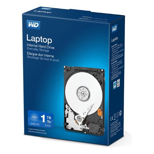 Hard disk interno 2.5" 1TB EVERYDAY WD Laptop 1TB WDBMYH0010BNC ERSN