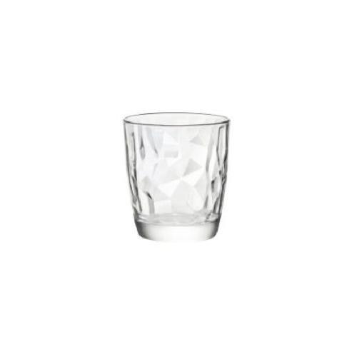 6 PZ BORMIOLI DIAMOND BICCHIERE ACQUA IN VETRO TRASPARENTE BLU DA 30CL H 9.3 CM