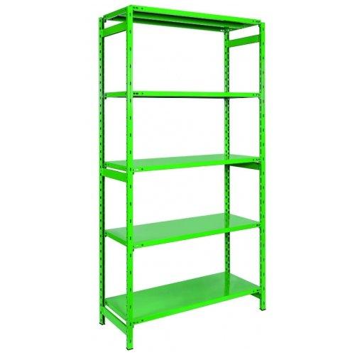 Scaffale componibile 5 ripiani ad incastro (106x42x180cm) ARREDOKIT verde ral 6018 LB1 100VE