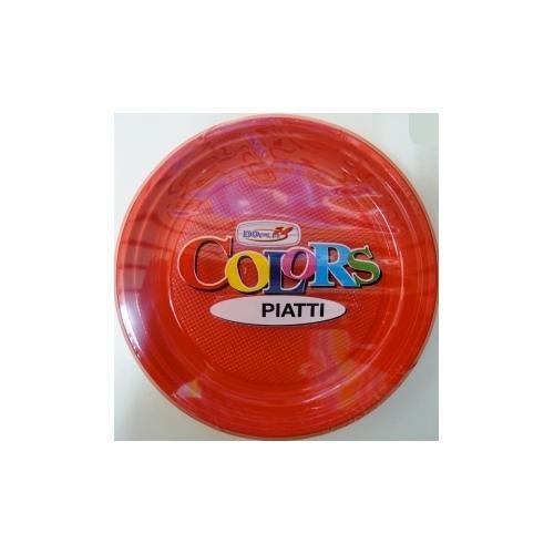 Set piatti piani monouso 30pz COLORS 01488