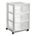 Cassettiera 3 cassetti bianca