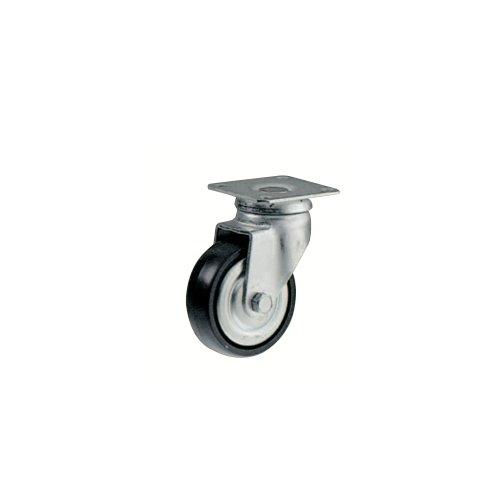 Ruote mobile piastra girevole zincato e nero (5 cm) 2 pz 22582