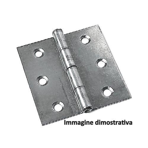 Cerniere piane a perno fisso 2 pz (80x60mm) Zincato 24730