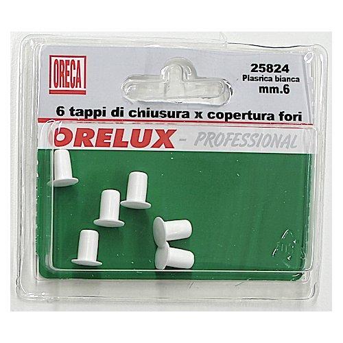 Set tappi foro Bianco (6 mm) 25824