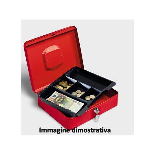 Cassetta porta valori Con Vaschetta Portamoneta Rosso (20x16x9 cm) 063 R