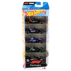 Set auto modelli Formula 1 scala 1:64 5 pz HOT WHEELS Assortito JGF58