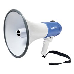 Megafono 25W con sirena e fischietto White e Blue GT 1227LI