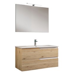 GRACE Bagno Quercia naturale e Bianco lucido (100cm)