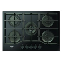 Piano cottura gas 5 zone HAGS 72F BK 1 Black (75cm)