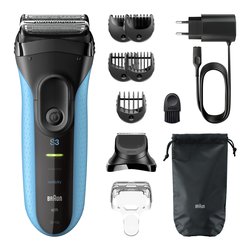 Rasoio barba SERIES 3+ Ricaricabile Blue e Black 3010BT