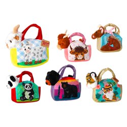 Peluche Animale in borsetta (18cm) PELUX Assortito 83511