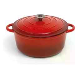 Pentola con coperchio ghisa (28x18cm) CUCINOTTA Rosso 7019005