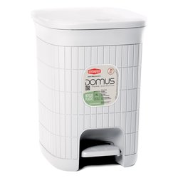 Pattumiera (20Lt) coperchio a pedale DOMUS HOME COLLECTION Bianco 90300