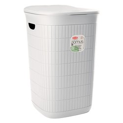 Porta biancheria Plastica riciclata (50Lt) DOMUS HOME COLLECTION Bianco 90200
