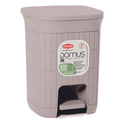 Pattumiera bagno (6Lt) coperchio a pedale DOMUS HOME COLLECTION Greige 90401