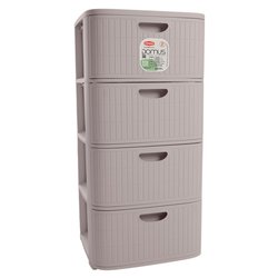 Cassettiera salvaspazio 4C (40x40x80cm) DOMUS HOME COLLECTION Greige 90101