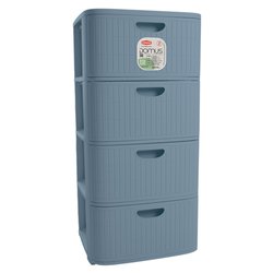 Cassettiera salvaspazio 4C (40x40x80cm) DOMUS HOME COLLECTION Smoky blue 90103