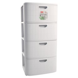 Cassettiera salvaspazio 4C (40x40x80cm) DOMUS HOME COLLECTION Bianco 90100