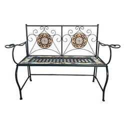 Panchina metallo SICILIA Pieghevole 2 posti AH 25022