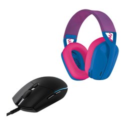 Cuffie gaming G SERIES Bundle G435 Lightspeed + Mouse G203 Blue e Black 991 000528