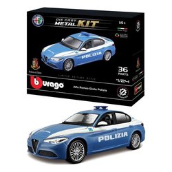 Automodello Kit 36 pz Alfa Romeo Giulia scala 1:24 POLIZIA 18 25129