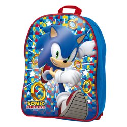 Zainetto asilo e tempo libero 2 in 1 con gicohi carte SONIC (25x11x31cm) 104536