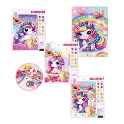 Set mosaico Quadretto 3D Unicorn DIAMANTINY Assortito 90032