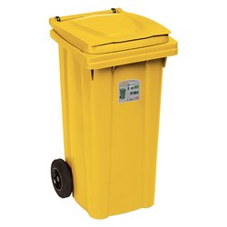 Bidone carellato (120Lt) URBAN ECO SYSTEM Giallo 25696