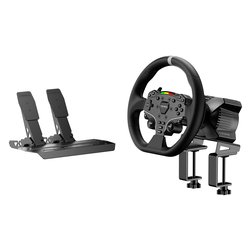 Volante e pedaliera simulatore guida R3 Bundle Black RS074