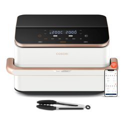 Friggitrice ad aria (6in1) 2800W (10Lt) Dual Blaze Twinfry White e Rose gold CAF TF101S WEUR
